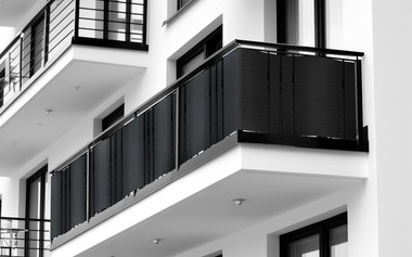 Osłona balkonowa na wymiar. Mata rattanowa dwustronna antracyt RD05