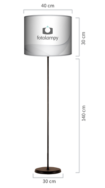 Lampa stojąca MAXI - Łososiowe kropki