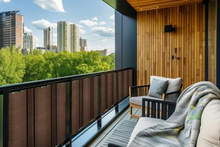 Osłona balkonowa na wymiar. Mata rattanowa dwustronna oczkowana jasny brąz RD01