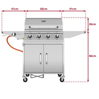 Grill Gazowy 16W V2 SILVER