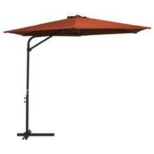 Parasol ogrodowy na stalowym słupku, 300 cm, terakota