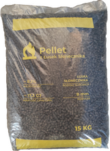 Wysokoenergetyczny pellet z łuski słonecznika [workowany 15kg]